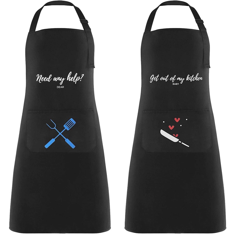 2 Pieces Kitchen Aprons Set Gifts, Anniversary Couple Gifts, Wedding Gifts for Couple,Aprons for Couples