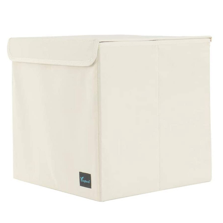 Foldable Storage Box With Lids, Linen Storage Case For Home Bedroom Closet Office