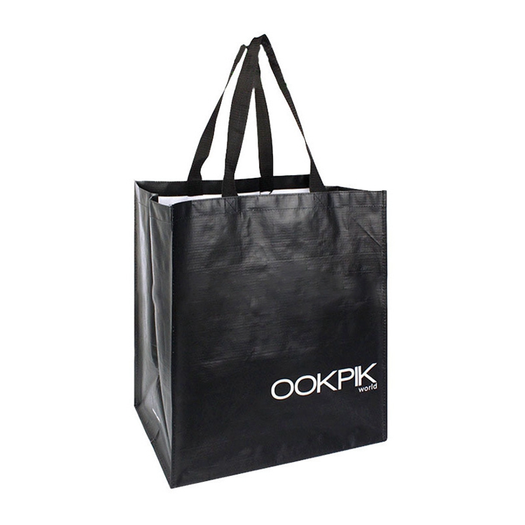 Reusable Packaging Laminated Eco Carry PP Woven Bag Shopping Tote Bag With Custom Logo