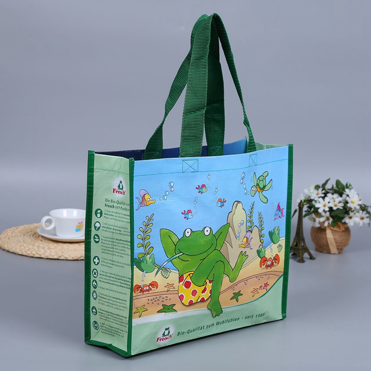 Promotional Reusable Eco Recycle Laminated Tote PP woven Bag