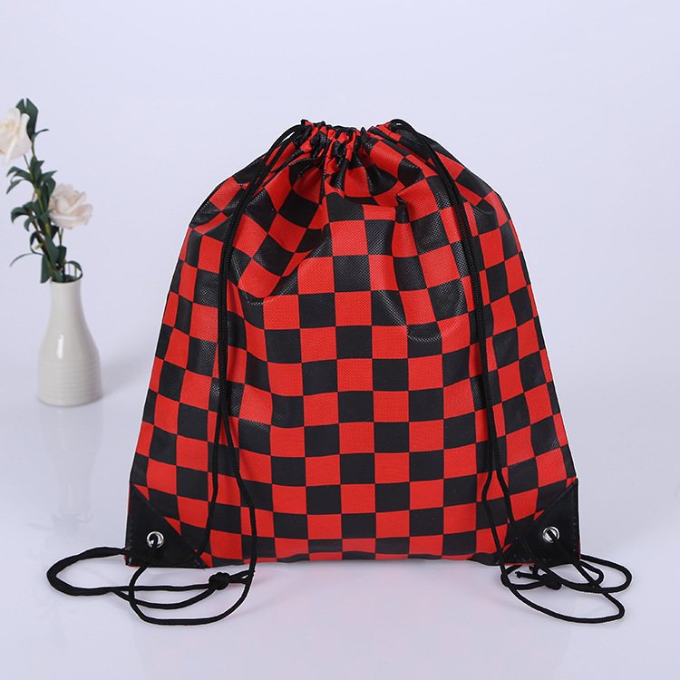 Custom Printed Nonwoven Waterproof Shopping Drawstring Backpack Drawstring Bags