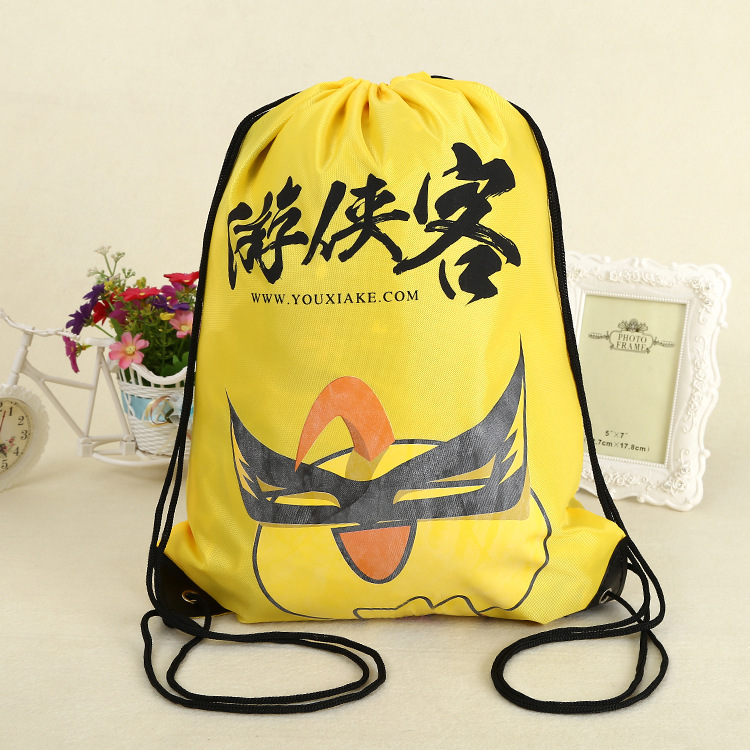 Factory Price Polyester School Backpack Bags Nylon Drawstring Pouch