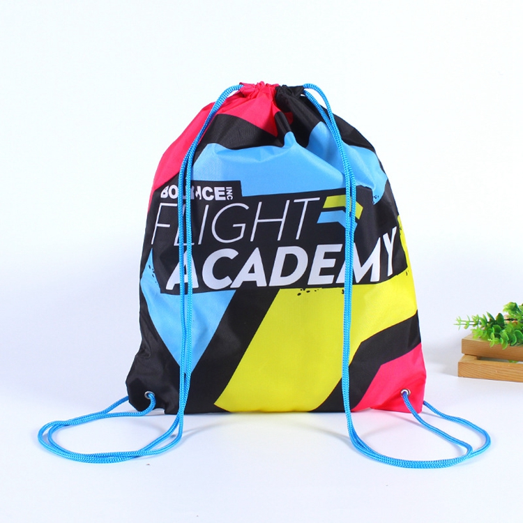 Promotion Gym Bag Custom Hit Sports Pack 210D Polyester Drawstring Backpack