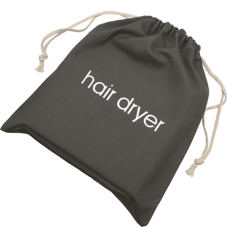 Hair Dryer Bags Cotton Drawstring Bag Container Hairdryer Bag for Hotel