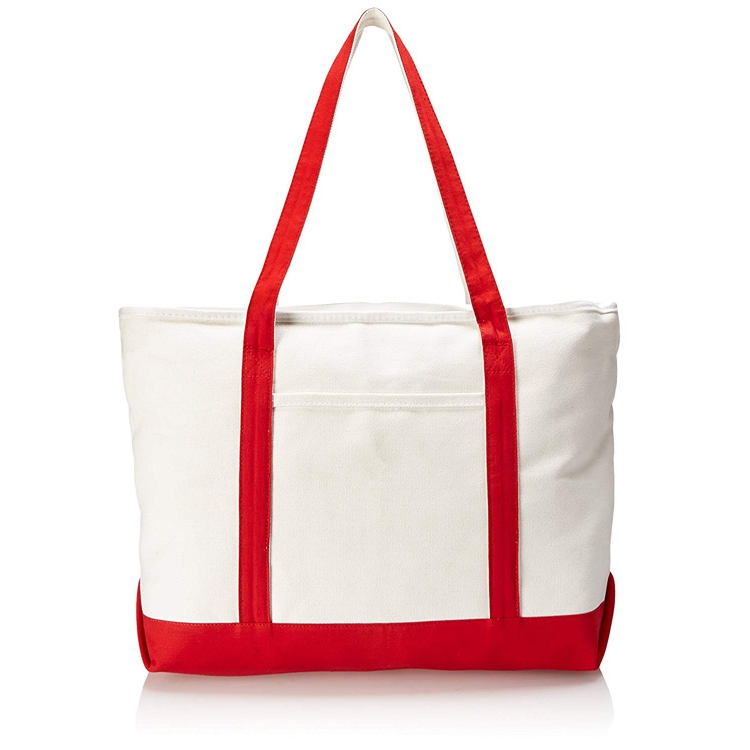 Custom Logo Printing Cotton Ecology Reusable Grocery Shopping Canvas Beach Bag
