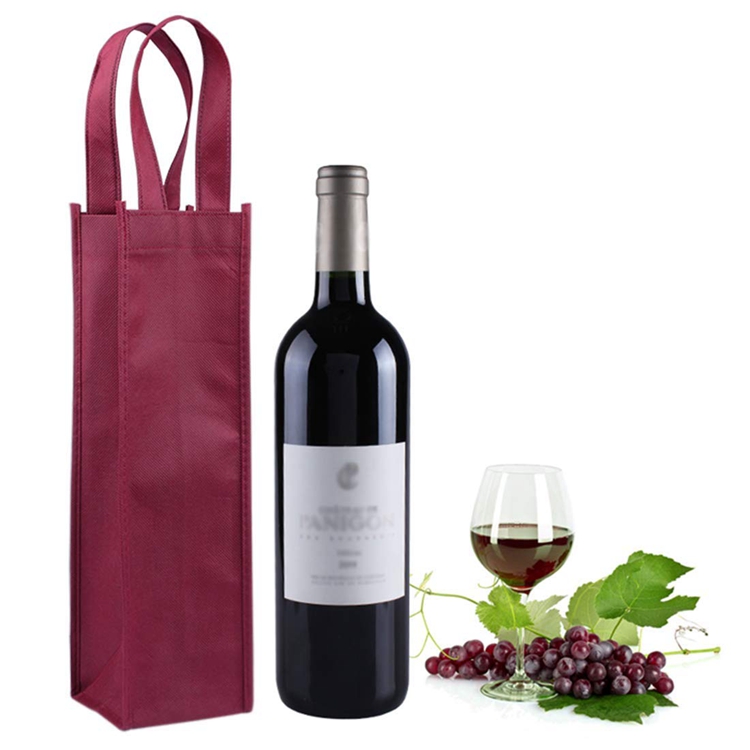 Promotional High Quality Reusable Nonwoven Wine Bags For Gift