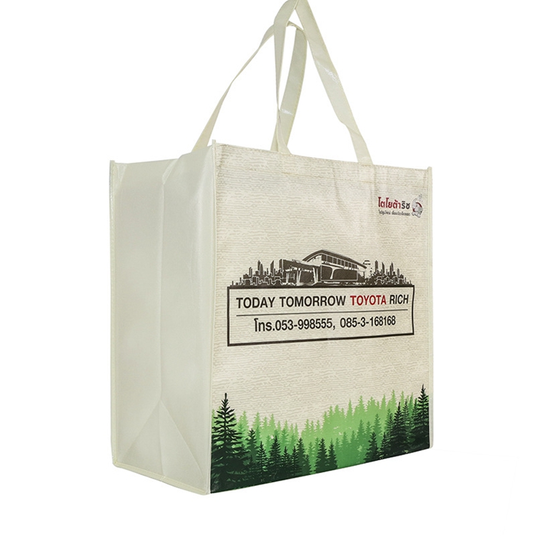 Reusable Recycled PP Non-woven Shopping Bags Laminated Nonwoven Bag
