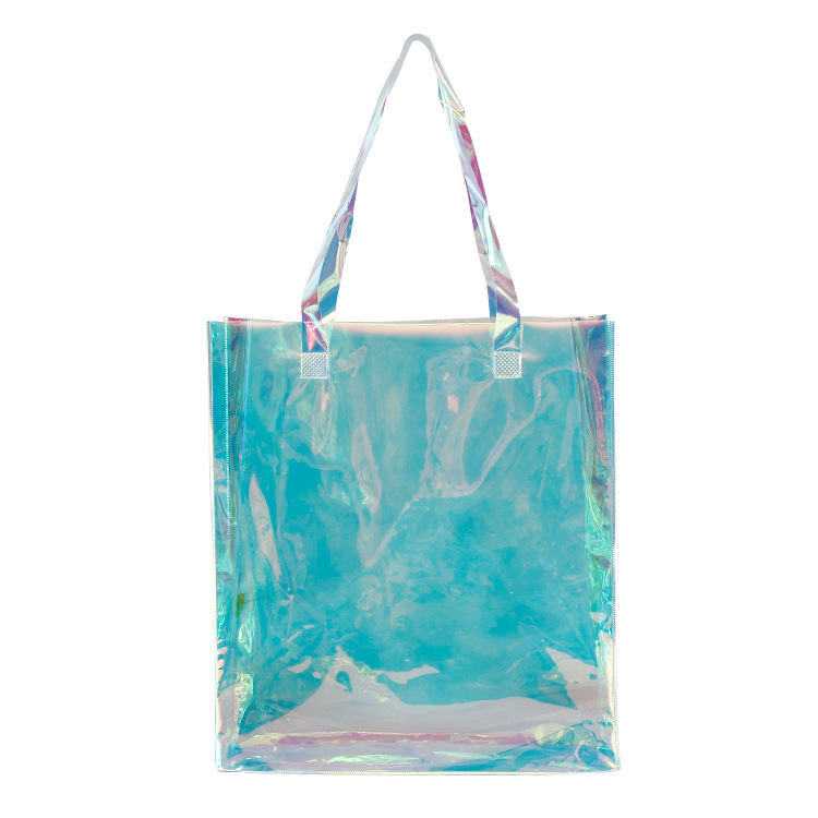 Design Customized Logo Printed Transparent Waterproof High Quality Fashion Large Pvc Bag