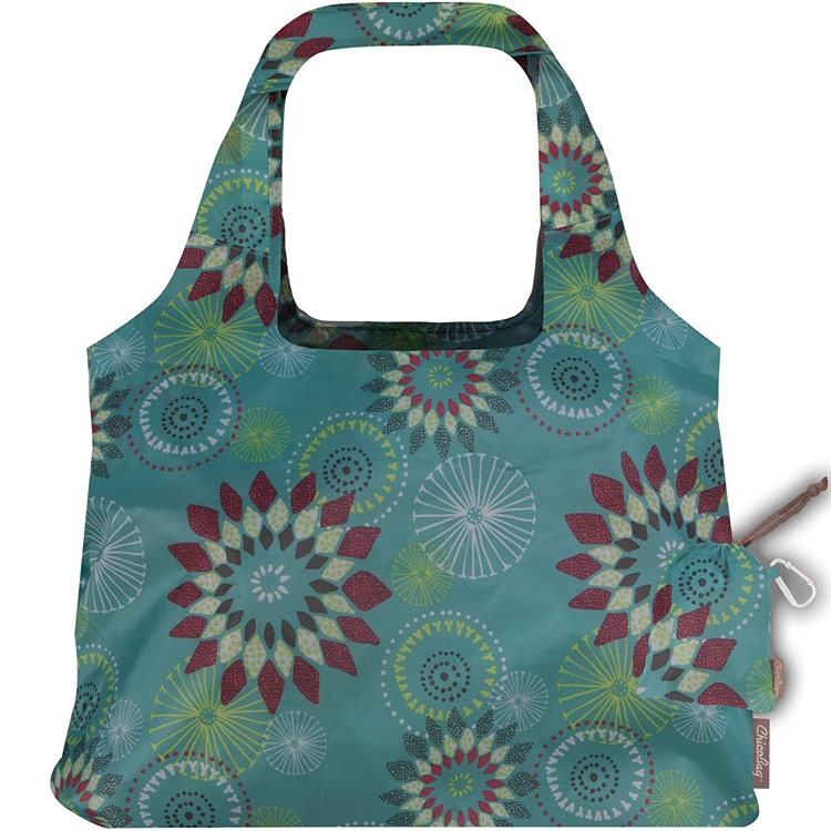 Custom ECO Recycle Nylon Foldable Grocery Tote Bag Polyester Reusable Folding Shopping Bag